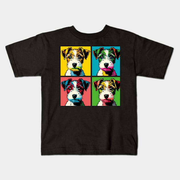 Pop Retro Parson Russell Terrier Art - Cute Puppy Kids T-Shirt by PawPopArt